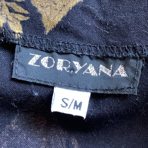 Vintage 90s black gold mother of pearl button cami tank top S - Picture 11 of 11